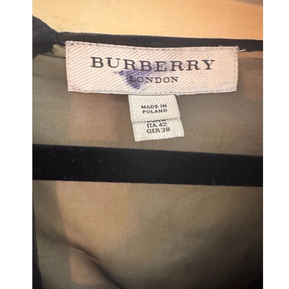 Burberry London Black Sheet Floral Top, Womens Size 8 NWD (Missing Camisole) - Picture 7 of 7